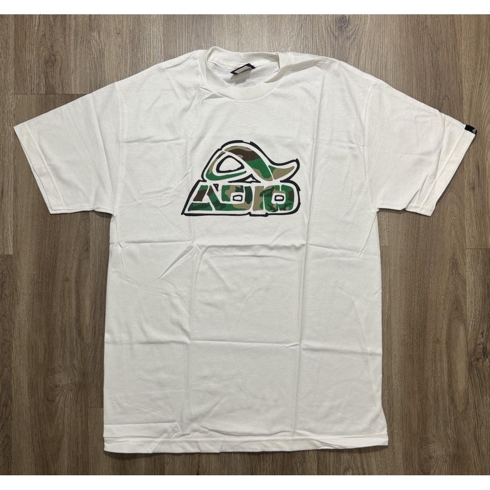 Vintage‎ Y2K Adio Camouflage Logo Skateboarding T Shirt Size L